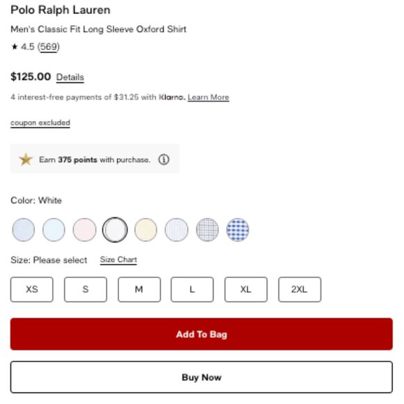 Polo Ralph Lauren Men's Classic Fit Long Sleeve Oxford Shirt - Picture 5 of 6